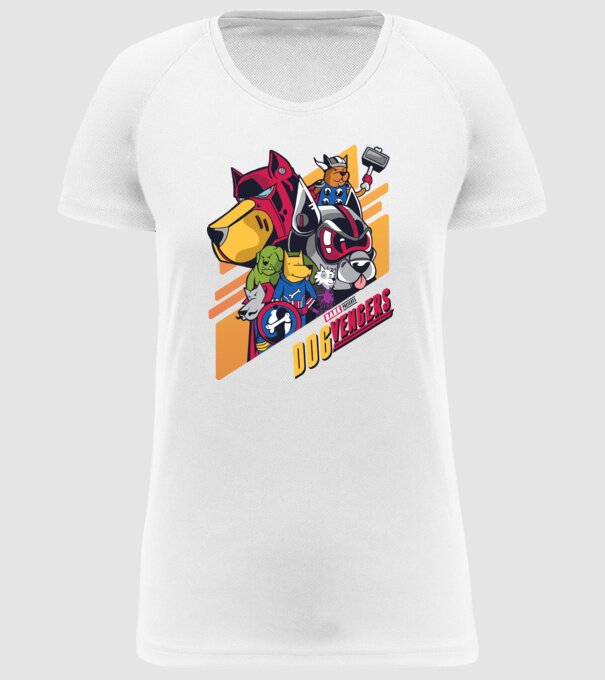 Dogvengers Câini Eroi model alb pe tricou