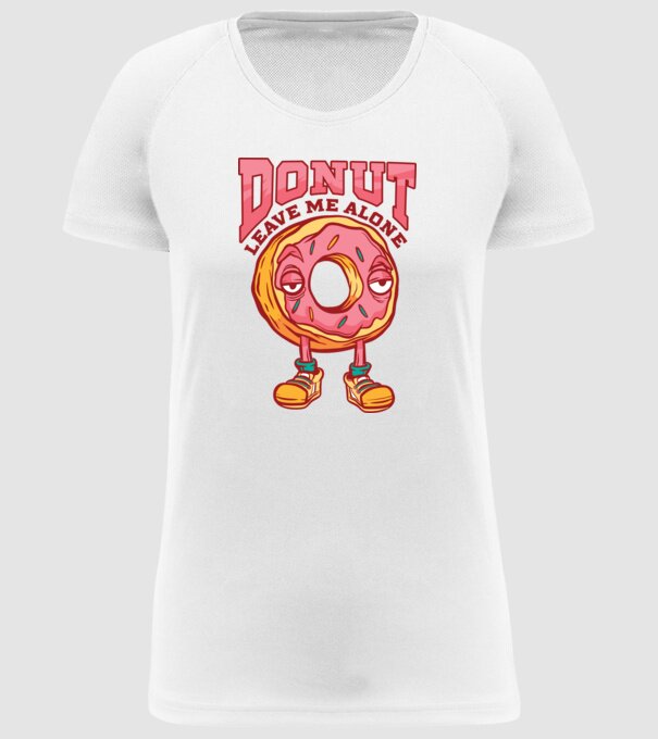 Donut leave me alone model alb pe tricou