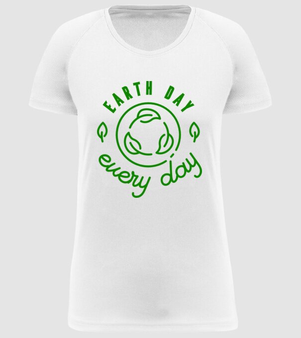 Earth Day Every Day - Ziua Pământului model alb pe tricou