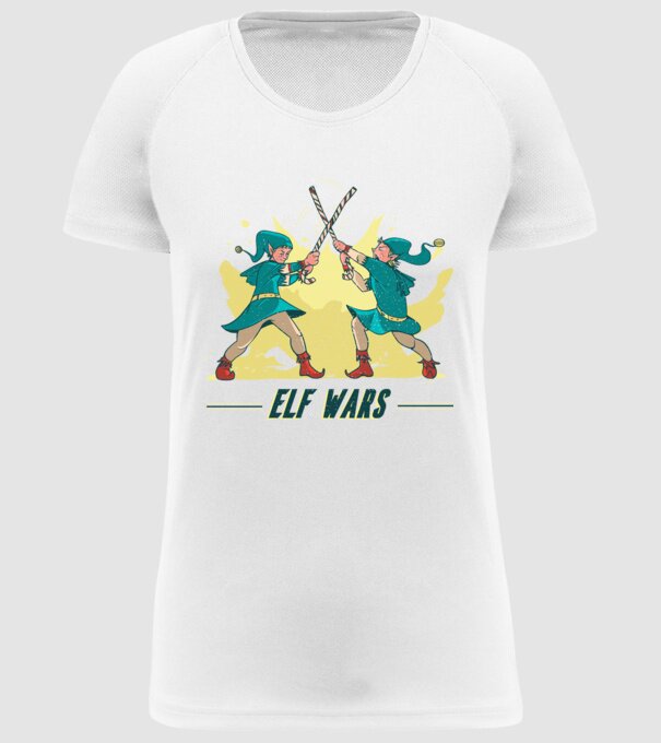 Războiul elfilor model alb pe tricou