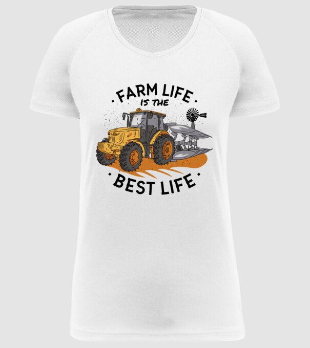 Farm Life is the Best Life Tractor model alb pe tricou