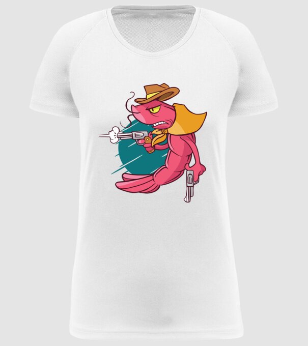 Rac înarmat model alb pe tricou