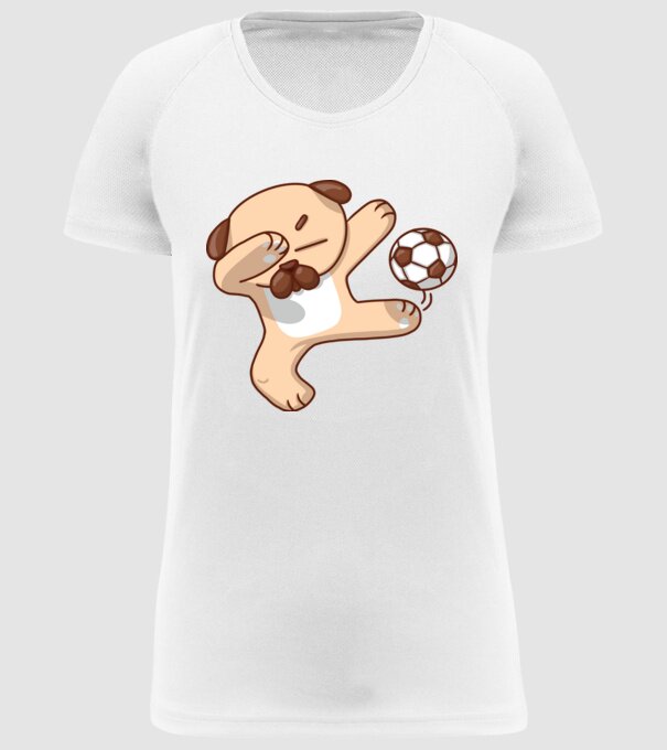 Cățel fotbalist DAB model alb pe tricou
