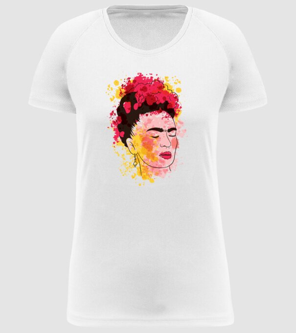 Frida Kahlo model alb pe tricou
