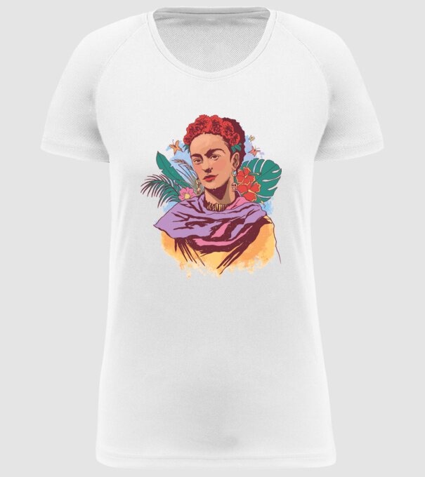 Portret Frida Kahlo model alb pe tricou