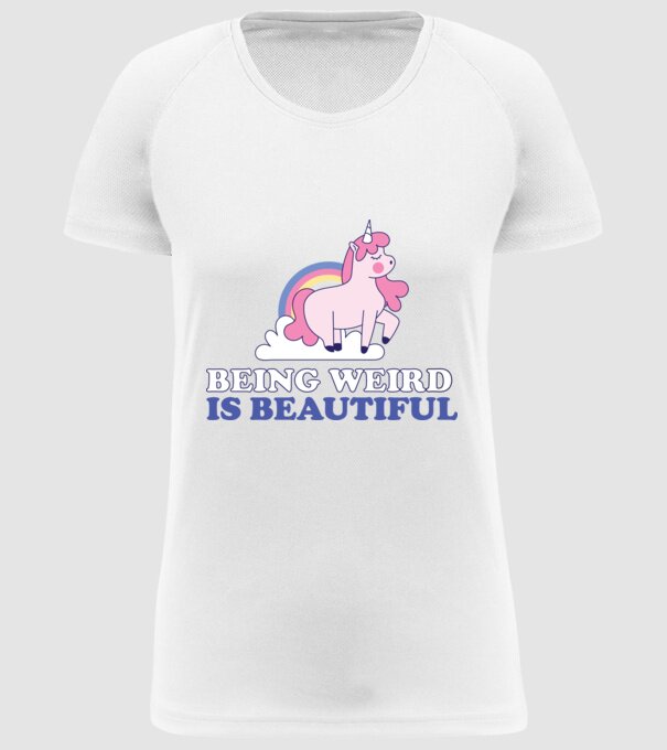 A fi ciudat este minunat Unicorn model alb pe tricou