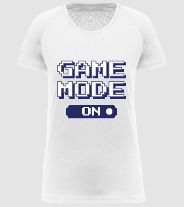 Game mode on Gamer pixel model alb pe tricou