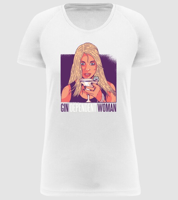 Gindependent Woman model alb pe tricou