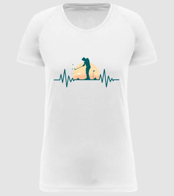 Golf Bătăi de inimă model alb pe tricou