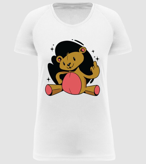 Ursuleț Teddy hain model alb pe tricou