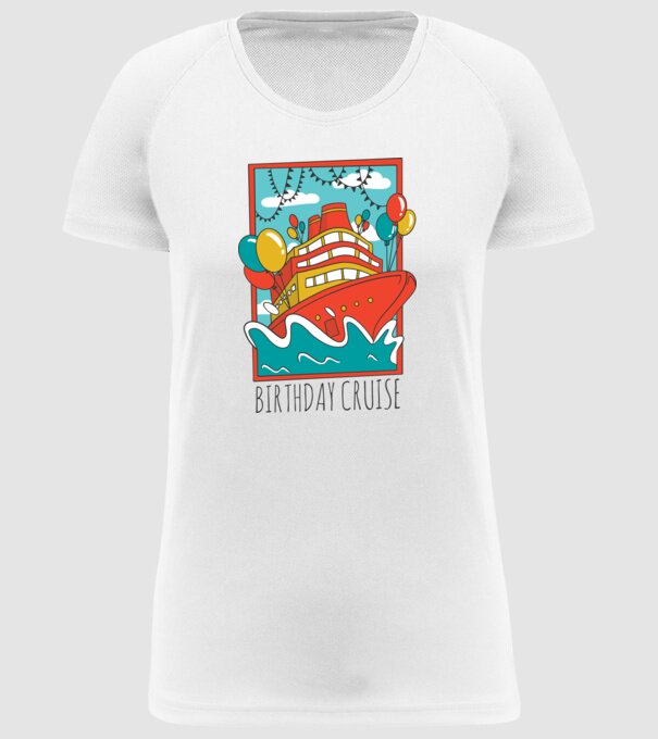 Croazieră model alb pe tricou