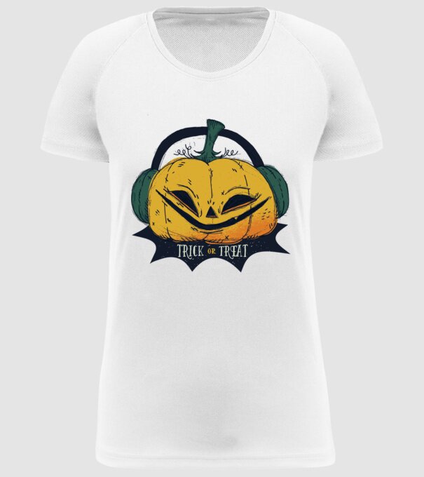 Dovleac Halloween model alb pe tricou