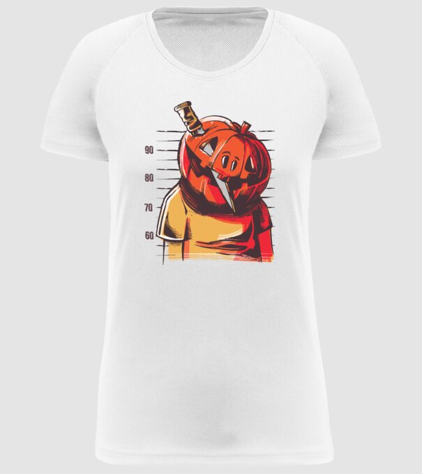 Halloween cap de dovleac închisoare model alb pe tricou