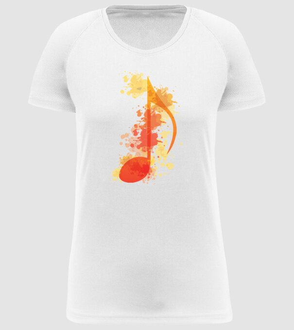 Notă muzicală model alb pe tricou