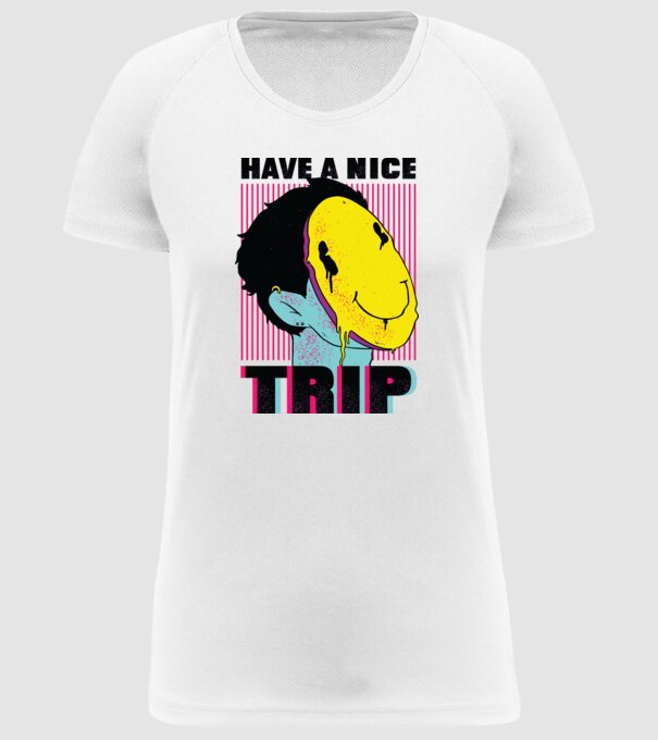 Have a nice Trip model alb pe tricou