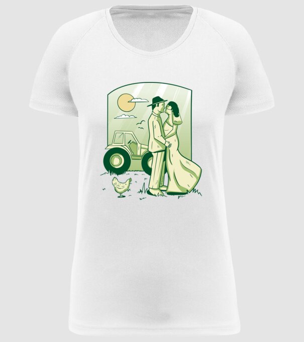 Gazda se căsătorește model alb pe tricou