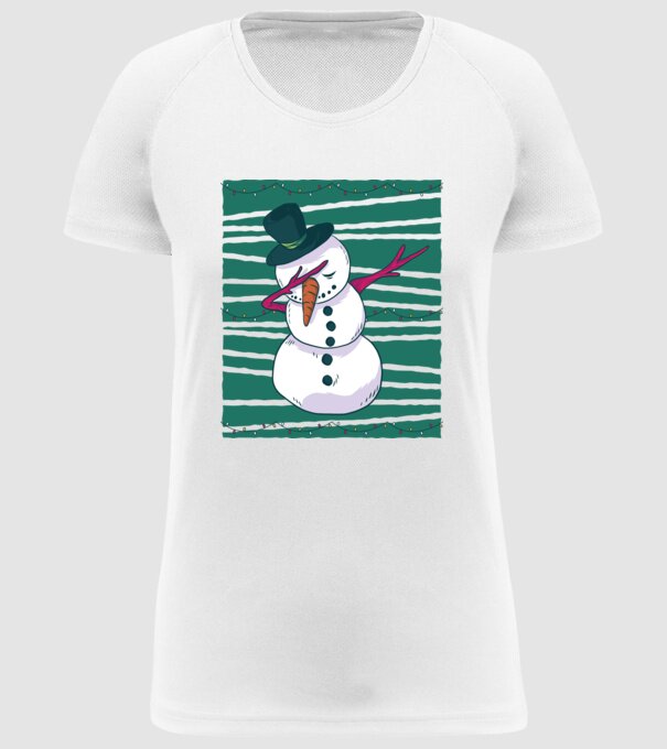 Om de zăpadă DAB Crăciun model alb pe tricou