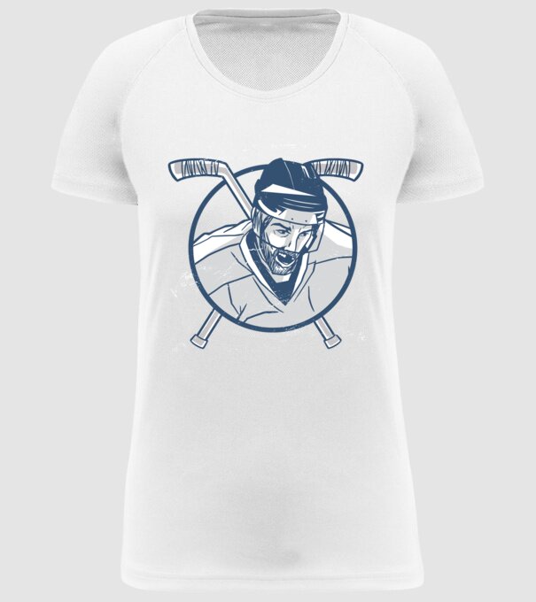 Hochei Jucător Hochei de gheață model alb pe tricou