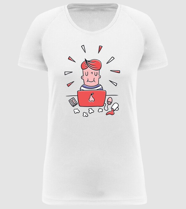 Imagine Home Office model alb pe tricou