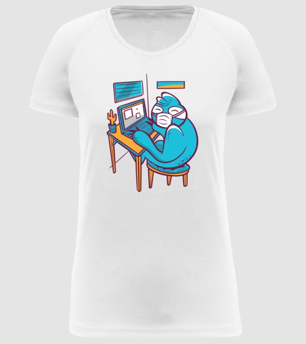 Leneș Home Office model alb pe tricou