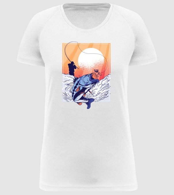 Tricou Pescar Retro model alb pe tricou