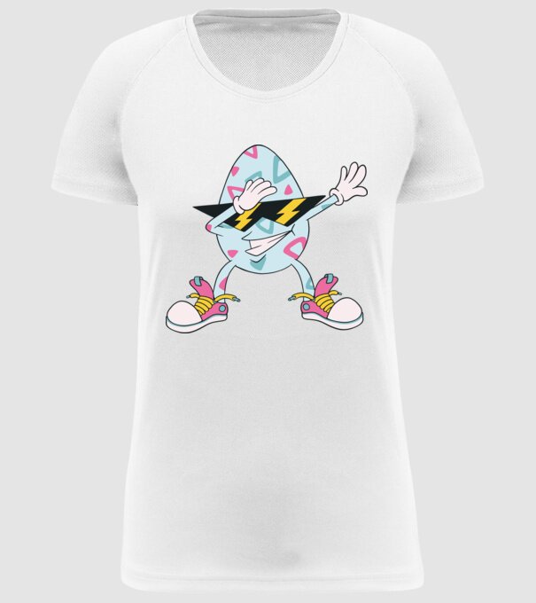 Ouă de Paște Dab model alb pe tricou