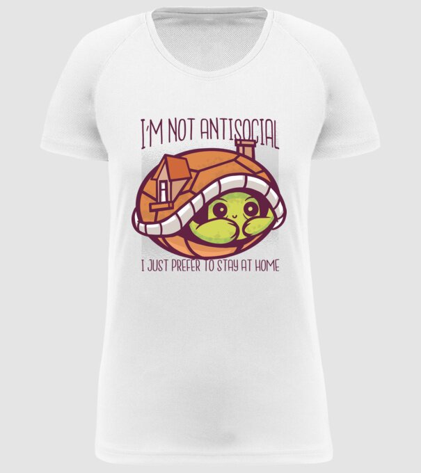 'I''m not antisocial, I just prefer to stay at home' model alb pe tricou