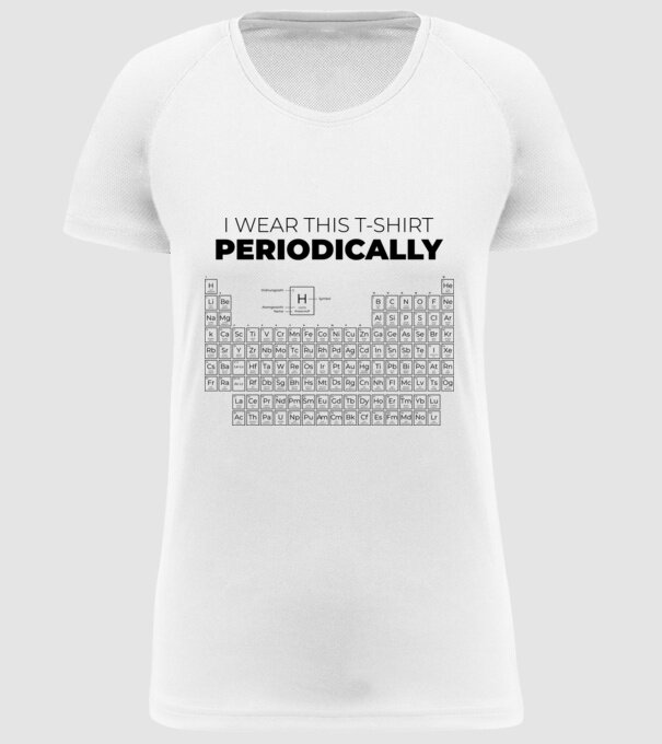I wear this t-shirt periodically model alb pe tricou