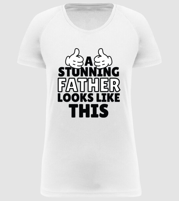 Așa arată un tată extraordinar model alb pe tricou
