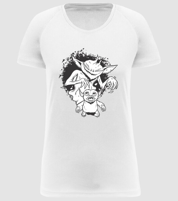 Umbră înfricoșătoare model alb pe tricou