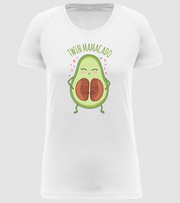 Gemeni Mamacado model alb pe tricou