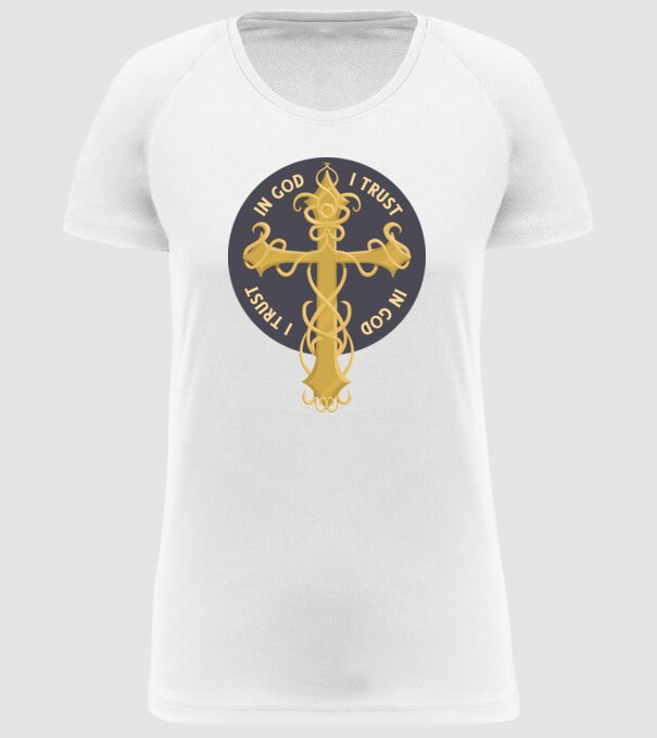 In God We Trust model alb pe tricou