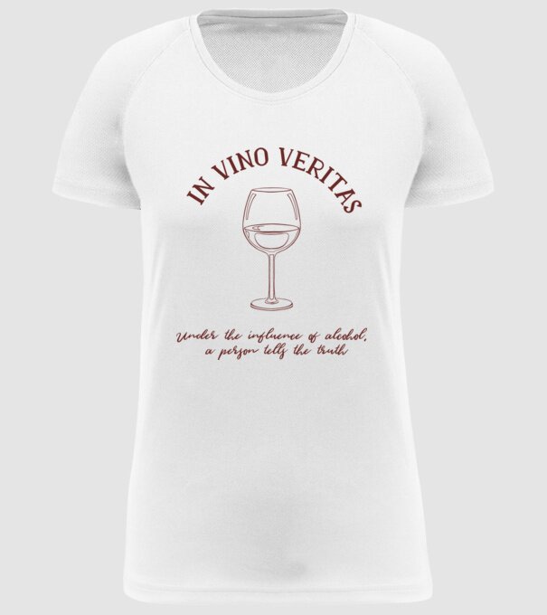 In Vino Veritas - Adevărul este în vin model alb pe tricou
