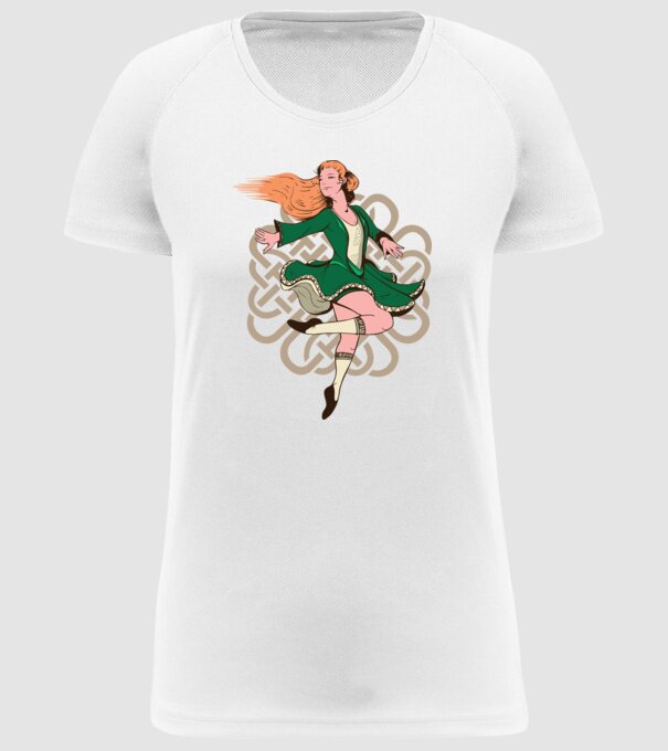 Femeile Dansatoare irlandeză model alb pe tricou
