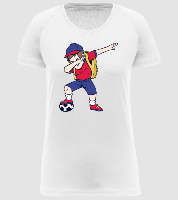 Școlar Fotbalist DAB model alb pe tricou