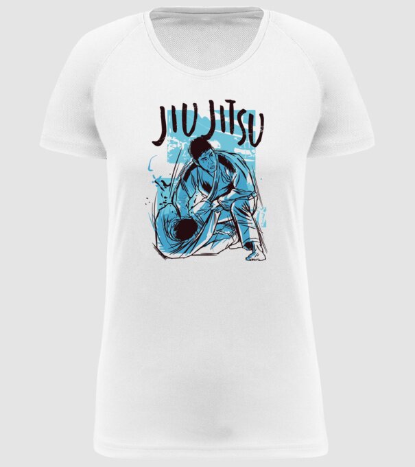 Jiu Jitsu model alb pe tricou