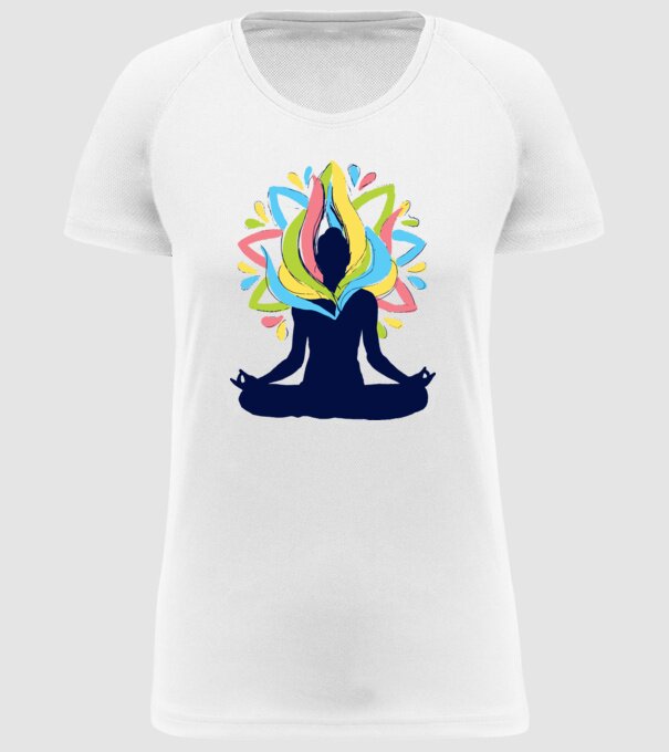 Energii Yoga Meditație model alb pe tricou