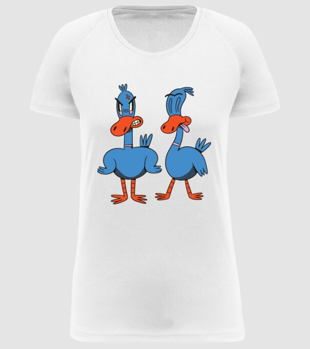Rațe model alb pe tricou