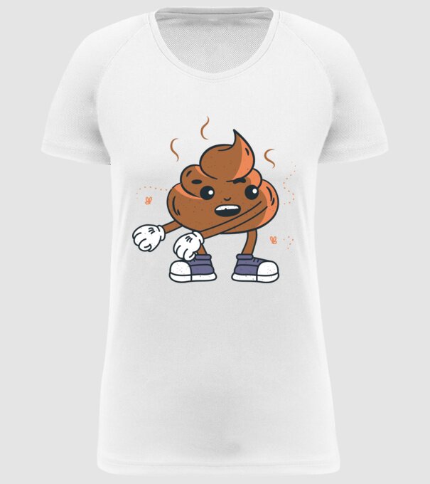 Căcat DAB model alb pe tricou