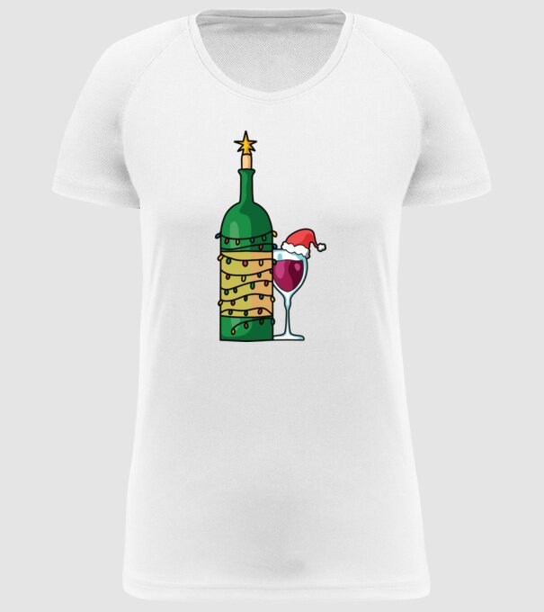 Vin de Crăciun model alb pe tricou