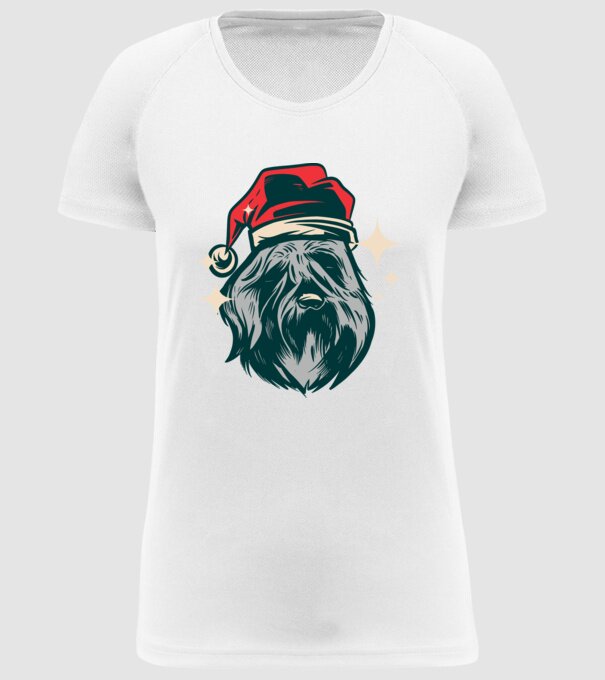 Câine de Crăciun model alb pe tricou