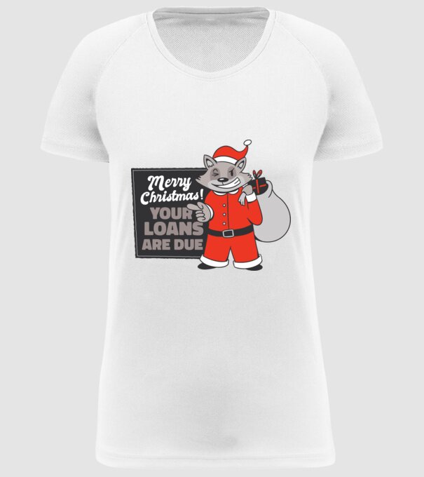 Raton de Crăciun model alb pe tricou