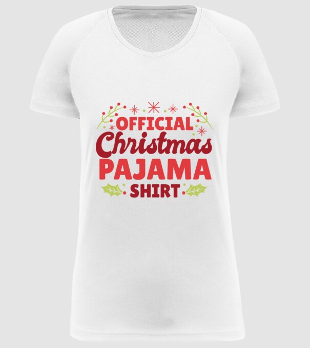 Pijama de Crăciun model alb pe tricou