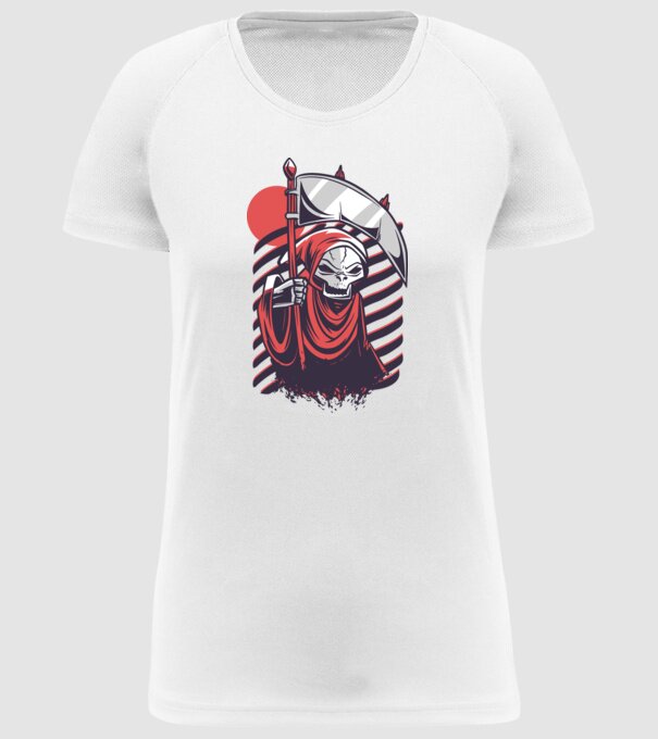 Moartea - Grim Reaper model alb pe tricou