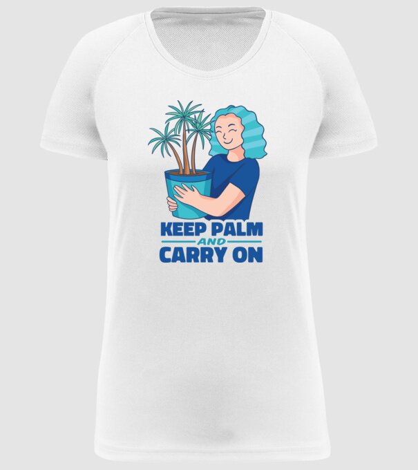 Keep Calm and Carry On model alb pe tricou