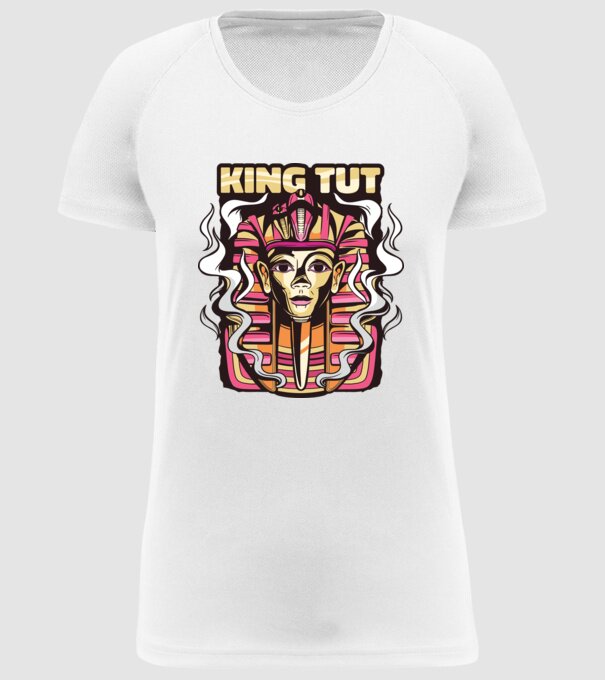 King Tut - Faraonul Tutankhamon model alb pe tricou