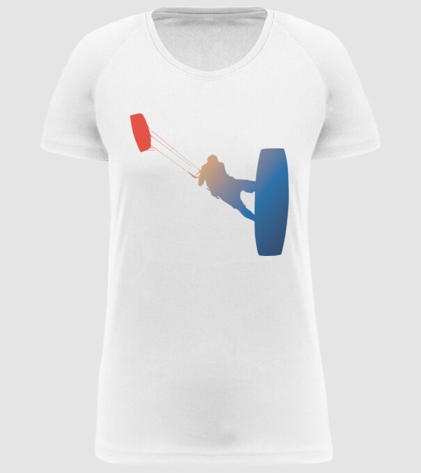 Kite Surfer model alb pe tricou