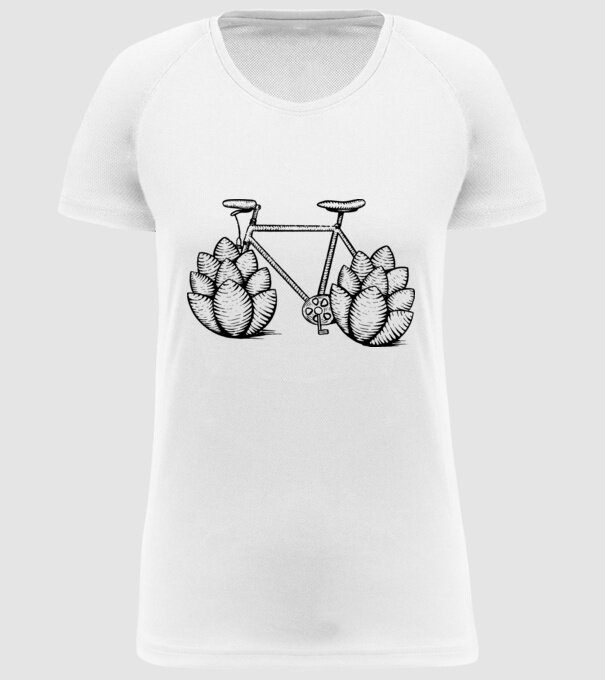 Bicicletă Hamei model alb pe tricou