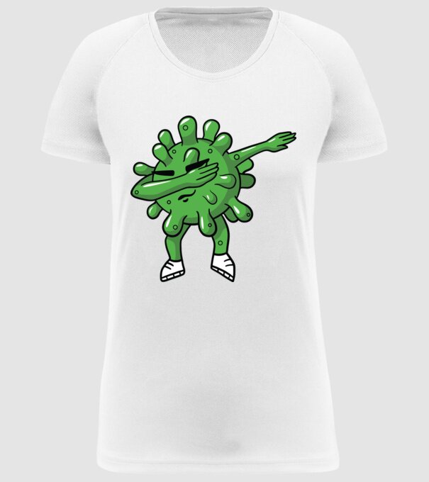 Coronavirus DAB dans model alb pe tricou