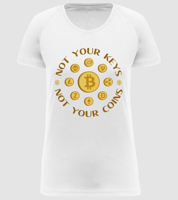 Criptomonede model alb pe tricou